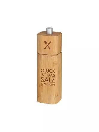 RAEDER | Salzmühle 15cm "Glück ist das Salz in der Suppe" | 